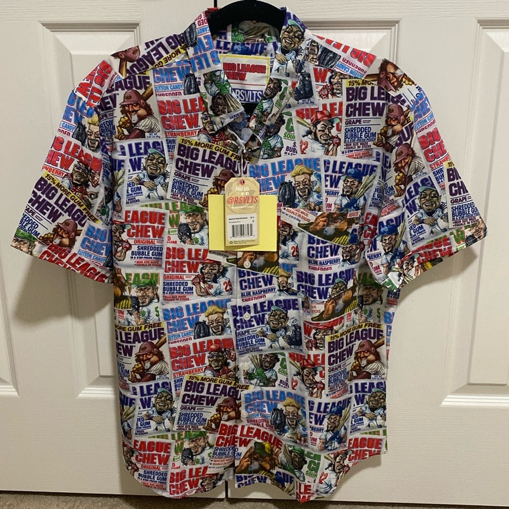 RSVLTS BIG LEAGUE CHEW SS BUTTON DOWN - NWT - MEDIUM